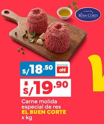 Plaza Vea Carne molida especial de res EL BUEN CORTE x kg oferta