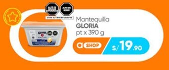 Plaza Vea Mantequilla GLORIA pt x 390 g oferta
