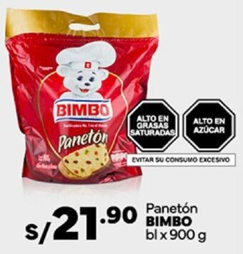 Plaza Vea Panetón BIMBO bl x 900 g oferta