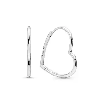 Pandora Aretes de aro corazón asimétrico oferta