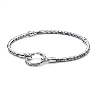 Pandora Brazalete cadena de serpiente con broche en forma de o pandora moments pandora plata esterlina oferta