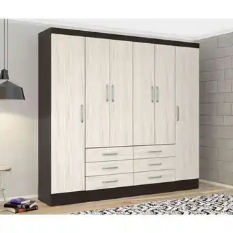 Oechsle Ropero monterrey 6 puertas 6 cajones nevado oferta
