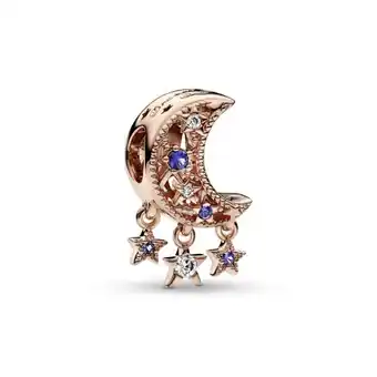 Pandora Charm estrella y luna creciente recubrimiento en oro rosa de 14k oferta