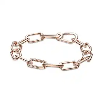 Pandora Brazalete de cadena de eslabones tres conectores recubrimiento en oro rosa de 14k pandora me oferta