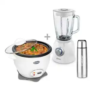 Hiraoka Olla arrocera miray om-t337 1.5l blanco + licuadora miray lm-121v-b 1.8l + termo miray tm-a1000 1l oferta