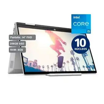 Hiraoka Laptop hp pavilion de 14, modelo 14-dy2002la, procesador intel core i5 (12va generación), 8gb ram, disco sólido de 256gb, cám oferta