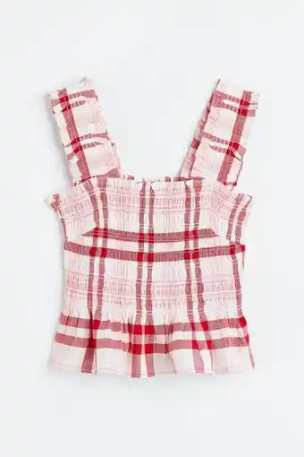 H&M Top fruncido en mezcla de lino oferta