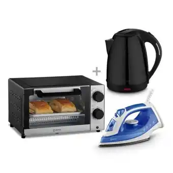 Hiraoka Horno eléctrico miray hem-66 + hervidor miray hm-873n 1.8 l + plancha miray pmc-65a oferta