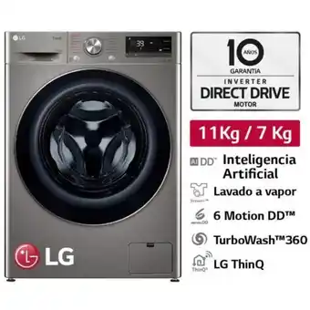 Hiraoka Lavaseca lg wd11pvc3s6 ai dd 11kg/07kg oferta