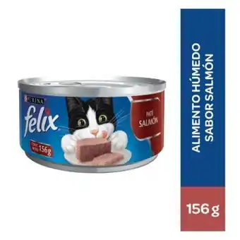 Tottus Comida húmeda para gatos felix adultos sabor salmón de 156 g oferta