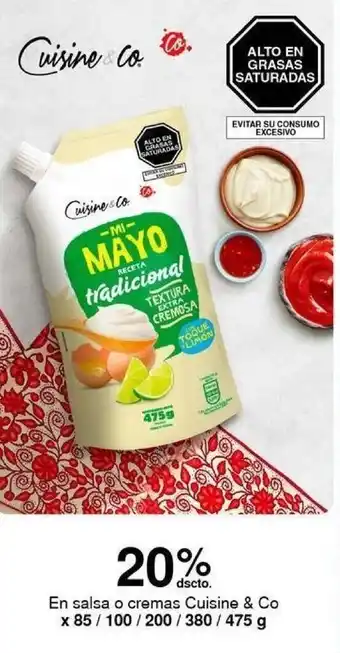 Metro En salsa o cremas Cuisine & Co x 85 / 100 / 200 / 380 / 475 g oferta