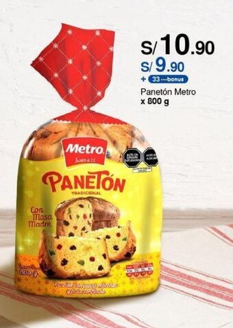 Metro Panetón Metro x 800 g oferta