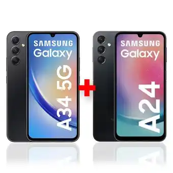 Coolbox Celular samsung galaxy a34 5g 128gb, 6gb, negro + samsung galaxy a24 128gb, 4gb, negro oferta