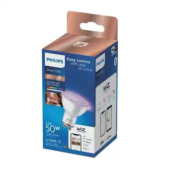 Dicroico inteligente philips wiz luces multicolor, wi-fi, 4.7w, tipo de bombilla gu10