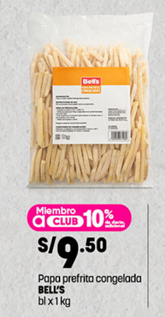 Plaza Vea Papa prefrita congelada BELL'S bl x 1 kg oferta