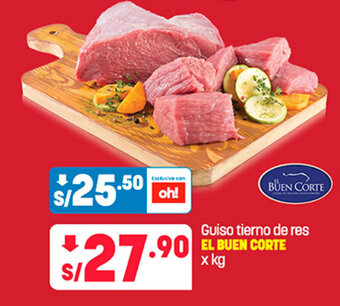 Plaza Vea Guiso tierno de res EL BUEN CORTE x kg oferta