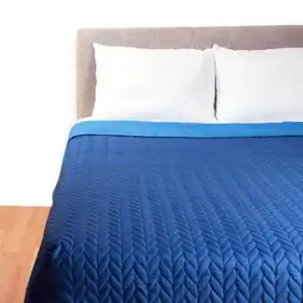 Tottus Cubrecama mara azul 2 plazas oferta