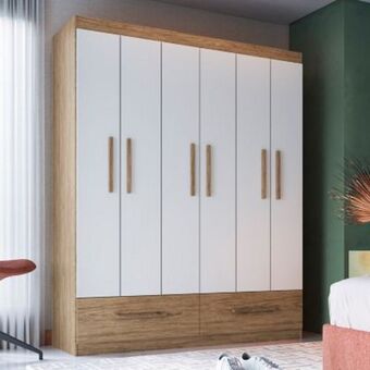 Tottus Ropero 6 puertas 2 gavetas avellana oferta
