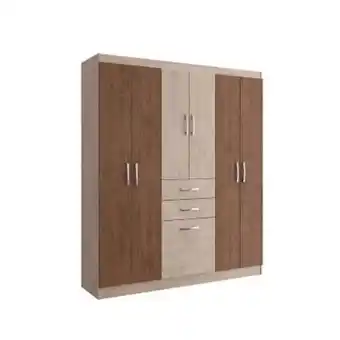 Tottus Ropero 6 puertas 2 cajones fendy amendoa oferta
