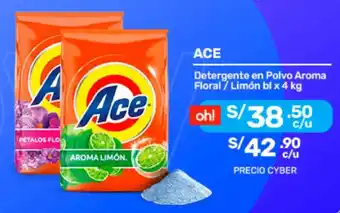 Plaza Vea ACE Detergente en Polvo Aroma Floral / Limón bl x 4kg oferta