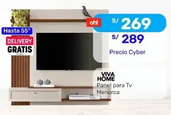 Plaza Vea VIVA HOME Panel para Tv Menorca oferta