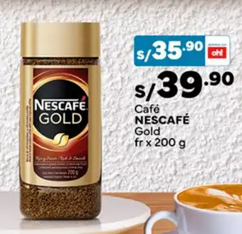Plaza Vea Café NESCAFÉ Gold fr x 200g oferta