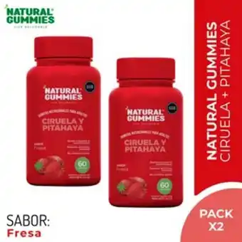 Mifarma Pack 2 natural gummies ciruela + pitahaya oferta