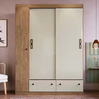 Tottus Ropero puertas corredizas 3 puertas 2 gavetas oferta