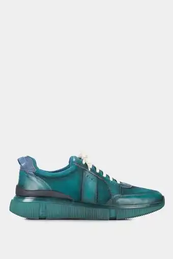Vélez Zapatilla halo de cuero liso y de textura gamuzada para hombre silueta deportiva oferta