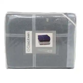 Tottus Frazada de polar gris 1.5 plazas oferta