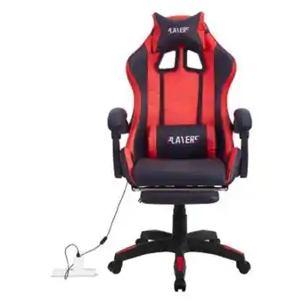 Tottus Silla gamer reclinable con masajeador roja oferta