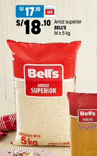 Plaza Vea Arroz superior BELL'S bl x 5kg oferta