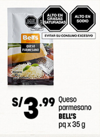 Plaza Vea Queso parmesano BELL'S pq x 35g oferta