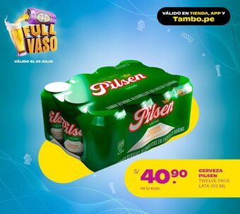 Tambo CERVEZA PILSEN TWELVE PACK LATA 355ml oferta