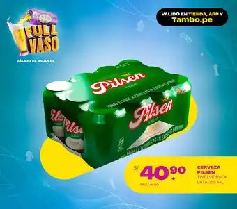 Tambo CERVEZA PILSEN TWELVE PACK LATA 355ml oferta
