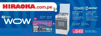 Hiraoka COMBO SMART TV LED HD MS32-E203 | COCINA A GAS MIRTO PLUS oferta