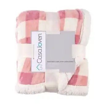 Tottus Manta sherpa diseños rosado 130x160 cm oferta
