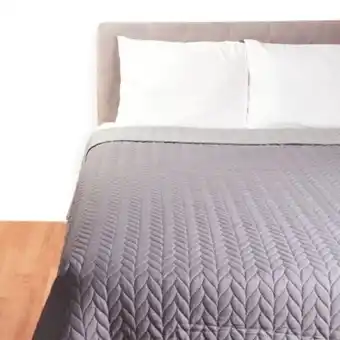 Tottus Cubrecama mara gris 2 plazas oferta