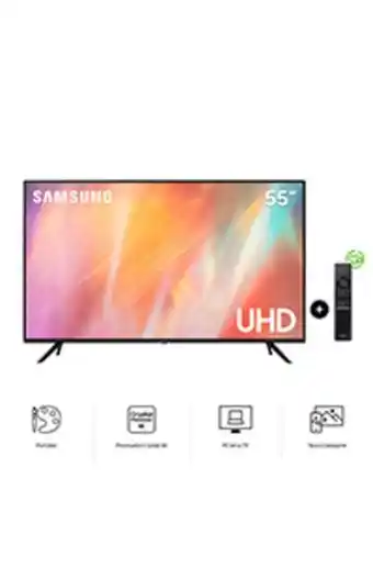 La Curacao Tv samsung 55 4k uhd smart tizen un55au7090gxpe oferta