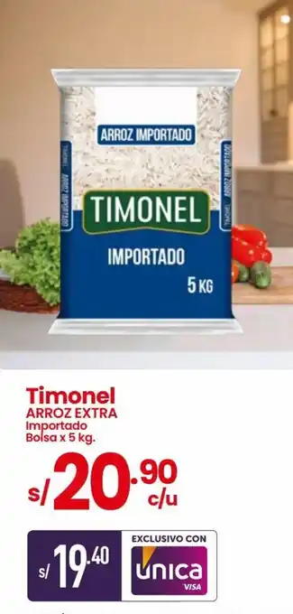 Vega TIMONEL ARROZ EXTRA Importado Bolsa x 5 kg. oferta