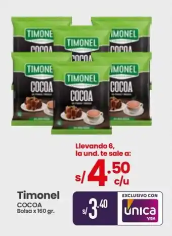Vega TIMONEL COCOA Bolsa x 160 gr. oferta