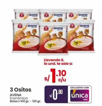 Vega 3 Ositos AVENA Económica Bolsa x 100 gr. - 120 gr. oferta