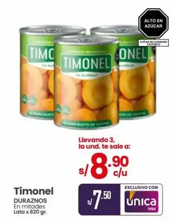 Vega Timonel DURAZNOS En mitades Lata x 820 gr. oferta