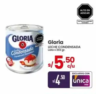 Vega Gloria LECHE CONDENSADA Lata x 393 gr. oferta