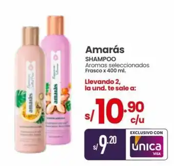 Vega Amarás SHAMPOO Aromas seleccionados Frasco x 400 ml. oferta