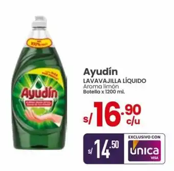 Vega Ayudín LAVAVAJILLA LÍQUIDO Aroma limón Botella x 1200 ml. oferta