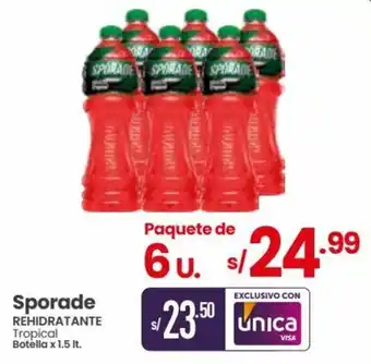 Vega Sporade REHIDRATANTE Tropical Botella x 1.5 lt. oferta