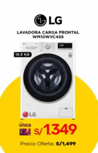 La Curacao LG LAVADORA CARGA FRONTAL WM10WVC456 oferta