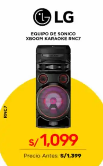 La Curacao LG EQUIPO DE SONICO XBOOM KARAOKE RNC7 oferta