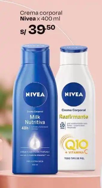 Wong Crema corporal Nivea x 400 ml oferta
